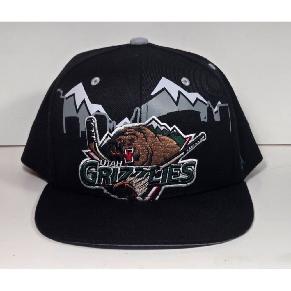 Utah Grizzlies Snapback Cap by CAPX Hockey Hat - Black / Gray / Green - NWOT